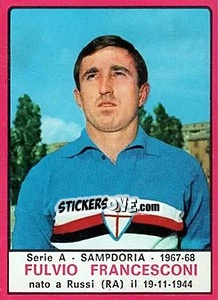 Sticker Fulvio Francesconi - Calciatori 1967-1968 - Panini