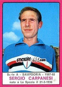 Cromo Sergio Carpanesi - Calciatori 1967-1968 n. 206 - Panini