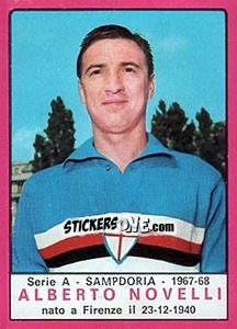 Sticker Alberto Novelli - Calciatori 1967-1968 - Panini