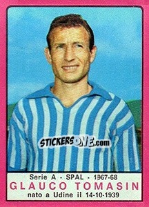 Sticker Glauco Tomasin - Calciatori 1967-1968 n. 213 - Panini