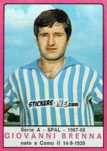 Sticker Giovanni Brenna - Calciatori 1967-1968 n. 221 - Panini