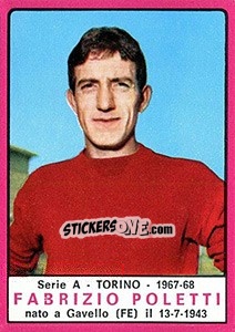 Sticker Fabrizio Poletti - Calciatori 1967-1968 n. 228 - Panini