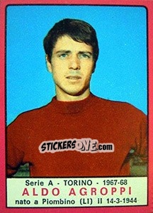 Sticker Aldo Agroppi - Calciatori 1967-1968 n. 230 - Panini