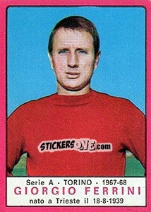 Cromo Giorgio Ferrini - Calciatori 1967-1968 - Panini