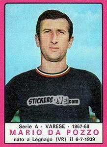 Sticker Mario Da Pozzo - Calciatori 1967-1968 n. 241 - Panini