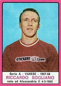 Sticker Riccardo Sogliano - Calciatori 1967-1968 n. 244 - Panini