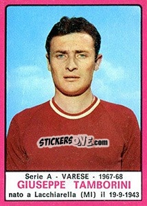 Cromo Giuseppe Tamborini - Calciatori 1967-1968 - Panini