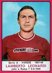 Sticker Lamberto Leonardi - Calciatori 1967-1968 - Panini