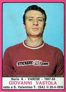 Sticker Giovanni Vastola - Calciatori 1967-1968 n. 253 - Panini
