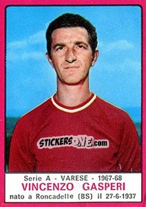 Sticker Vincenzo Gasperi - Calciatori 1967-1968 n. 254 - Panini