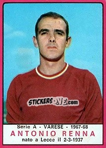 Sticker Antonio Renna - Calciatori 1967-1968 n. 255 - Panini