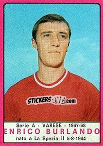 Figurina Enrico Burlando - Calciatori 1967-1968 - Panini