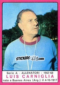 Sticker Luis Carniglia - Calciatori 1967-1968 - Panini