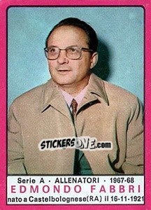 Figurina Edmondo Fabbri - Calciatori 1967-1968 - Panini