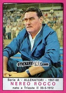 Sticker Nereo Rocco - Calciatori 1967-1968 n. 265 - Panini
