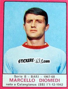 Cromo Marcello Diomedi - Calciatori 1967-1968 - Panini