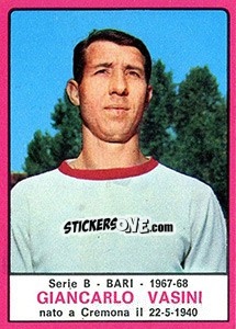 Cromo Giancarlo Vasini - Calciatori 1967-1968 - Panini