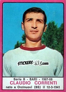 Sticker Claudio Correnti - Calciatori 1967-1968 n. 276 - Panini