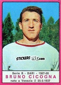 Sticker Bruno Cicogna - Calciatori 1967-1968 - Panini