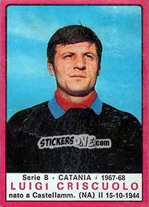 Sticker Luigi Criscuolo - Calciatori 1967-1968 n. 281 - Panini