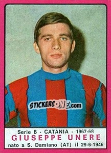 Figurina Giuseppe Unere - Calciatori 1967-1968 - Panini
