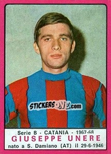 Sticker Giuseppe Unere - Calciatori 1967-1968 n. 285 - Panini