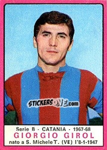 Sticker Giorgio Girol - Calciatori 1967-1968 - Panini