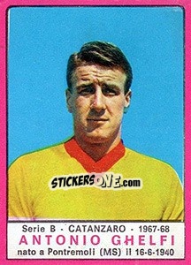 Sticker Antonio Ghelfi - Calciatori 1967-1968 n. 296 - Panini