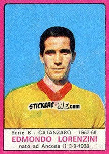 Cromo Edmondo Lorenzini - Calciatori 1967-1968 - Panini
