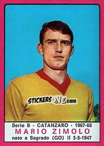 Figurina Mario Zimolo - Calciatori 1967-1968 - Panini