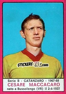 Sticker Cesare Maccacaro - Calciatori 1967-1968 n. 302 - Panini