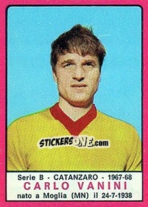 Cromo Carlo Vanini - Calciatori 1967-1968 - Panini
