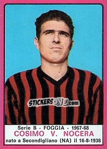 Sticker Cosimo V. Nocera - Calciatori 1967-1968 - Panini