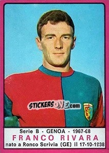 Figurina Franco Rivara - Calciatori 1967-1968 n. 323 - Panini