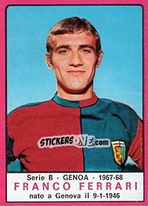 Sticker Franco Ferrari - Calciatori 1967-1968 - Panini