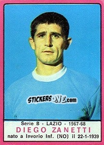 Cromo Diego Zanetti - Calciatori 1967-1968 - Panini