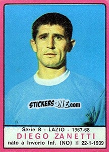 Sticker Diego Zanetti - Calciatori 1967-1968 n. 334 - Panini