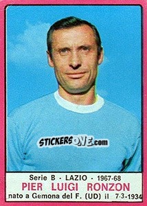 Sticker Pier Luigi Ronzon - Calciatori 1967-1968 - Panini