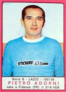 Figurina Pietro Adorni - Calciatori 1967-1968 n. 337 - Panini