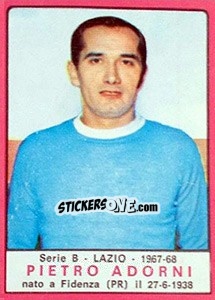 Figurina Pietro Adorni - Calciatori 1967-1968 - Panini