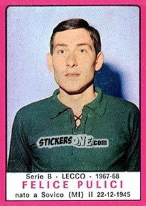 Sticker Felice Pulici - Calciatori 1967-1968 - Panini