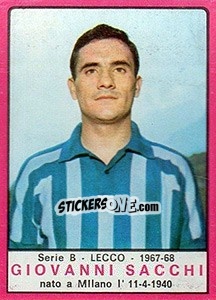 Sticker Giovanni Sacchi - Calciatori 1967-1968 n. 351 - Panini