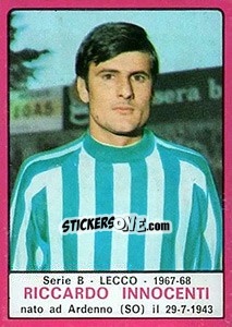 Cromo Riccardo Innocenti - Calciatori 1967-1968 - Panini