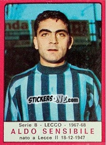 Sticker Aldo Sensibile - Calciatori 1967-1968 - Panini