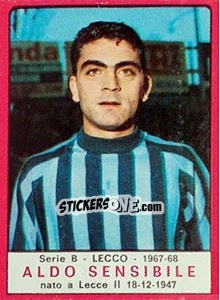 Sticker Aldo Sensibile - Calciatori 1967-1968 n. 354 - Panini