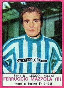 Sticker Ferruccio Mazzola - Calciatori 1967-1968 n. 356 - Panini