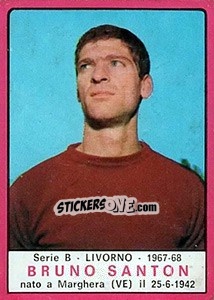 Sticker Bruno Santon - Calciatori 1967-1968 - Panini