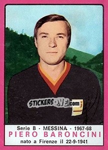 Sticker Piero Baroncini - Calciatori 1967-1968 - Panini