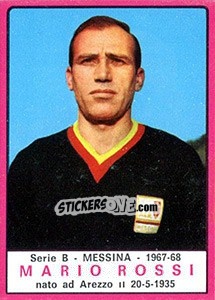 Sticker Mario Rossi - Calciatori 1967-1968 - Panini