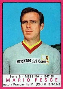 Sticker Mario Pesce - Calciatori 1967-1968 n. 374 - Panini